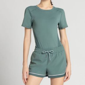 여성데일리룩 헬스복 츄리닝세트 반팔운동복 반바지 여자