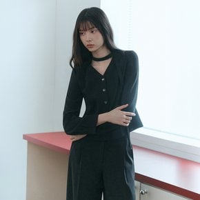 [26 F/W] 타이 세트 슬림 V넥 블라우스 ITQ9ZBL600