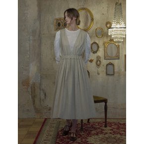 Sleeveless cotton long dress