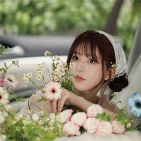 꽃무늬 레이스 헤어스카프