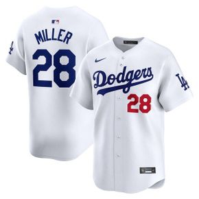 [해외] 1067691 나이키 MLB Bobby Miller LA 다저스 홈 리미티드 플레이어 저지 화이트