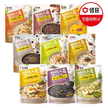 샘표 밸런스죽 420g 9종 2+2개 /소고기/야채/삼계/흑임자[31644525]