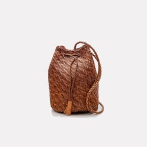 POMPOM DOUBLE JUMP BUCKET BAG 8838 / TAN