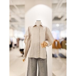 [파주점] [더아이잗컬렉션]모던 플레어 슬리브 스트라이프 블라우스 CR4A0BL131