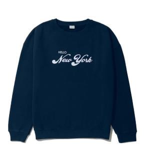 THE OVERSIZED HELLO NEW YORK SWEATSHIRT - NAVY