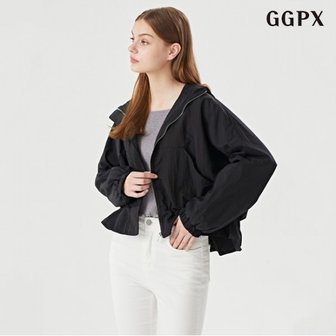 GGPX 정상가:139,000원  데일리 후드넥 밑단 프릴 야상 긴팔 자켓 (GOCJK024D)