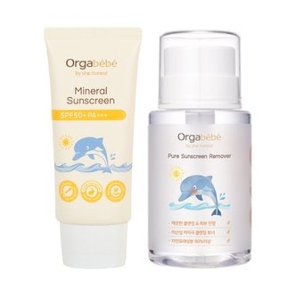 shehonest 오가베베 영유아 무기자차 선스크린 50ml SPF50+ 썬크림 리무버 클렌징 토너 200ml