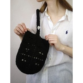 No.49 / Lily Bucket Bag _ Black (릴리 버킷백 크로쉐백 니트가방)