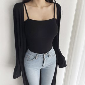 / 여성 레이온 스판 탱크탑 민소매 이너 끈나시 티