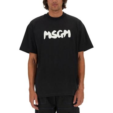 MSGM 24FW 엠에스지엠 반팔 티셔츠 3740MM105 24779899 BLACK