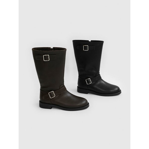 디토리 버클 털안감 미들부츠 (3cm)