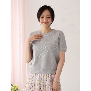 스팽글 반팔 니트 RKN114_P392088242