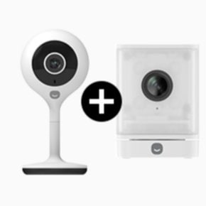 [1+1]스마트 CCTV 홈카메라 고정형&큐브 400만화소 4MP