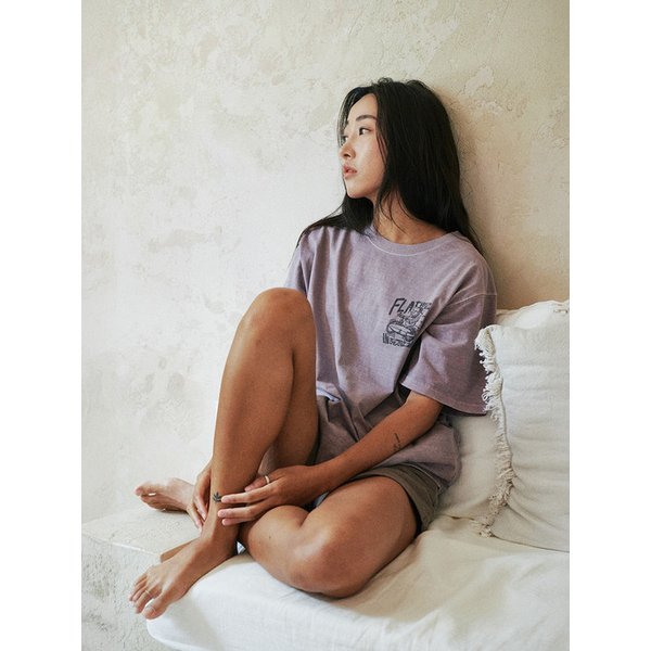 Skuv Dyed Print T-Shirts Purple