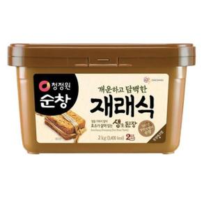 청정원 개운하고 담백한 재래식 생 된장 2kg