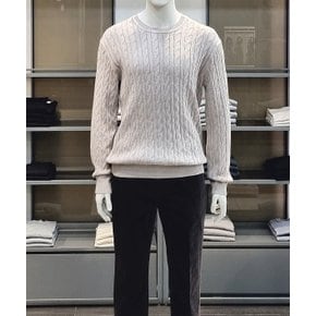 라운드넥 꽈배기 스웨터 ADF1ER1803_MBE