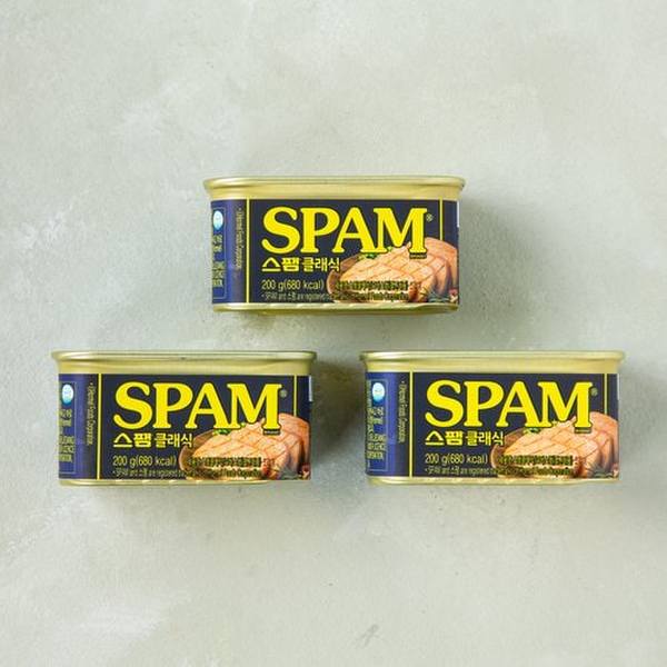 [쿠폰 적용가 : 8,082원]CJ 스팸 클래식 200g*3입