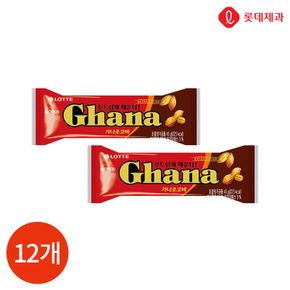 롯데 가나 초코바 땅콩 45g x 12개[30309987]