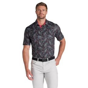 4836495 PUMA Golf Cloudspun Paisley Polo