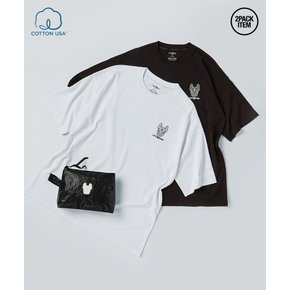 공용) 2PACK 베이직 반팔 티셔츠 라이프워크(LW245TS901)