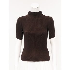 반하이넥 반팔 블라우스/442-106