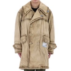 국내배송 23FW 미하라야스히로 패드 남성 퍼 코트 A11CT042 BEIGE