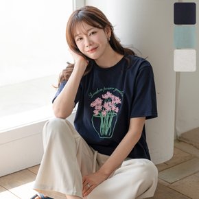 런펠 프린팅 반팔 티셔츠
