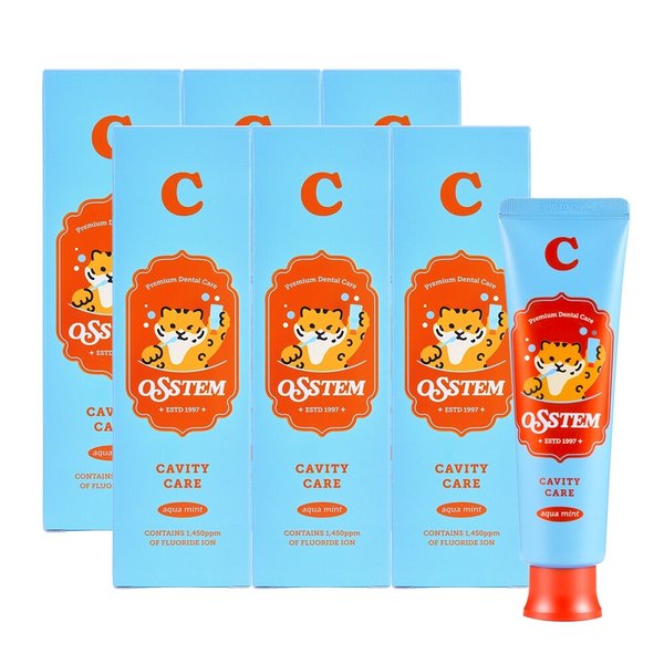 오스템 C 충치케어 치약 구취제거 기능성치약 120g 6개