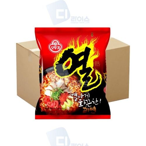 오뚜기 열라면 봉지면 화끈한 매운라면 120g 40봉