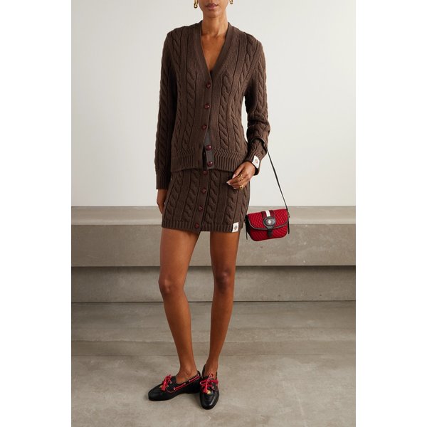 케이블 니트 울 미니 스커트 46376663162911784