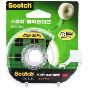 3M 스카치 매직테이프 122A(18mmX16M) 투명 접착 메모 (W46242E)