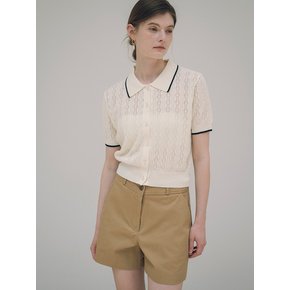 SIPT7067 chino short pants_Camel Beige