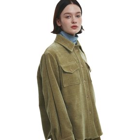 Velvet Twill Shirt - Olive