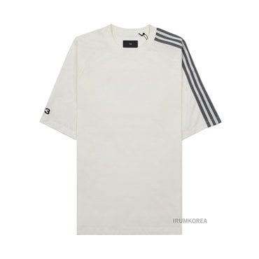 Y-3 남성 스트라이프 저지 티셔츠 IV5625 OFF WHITE