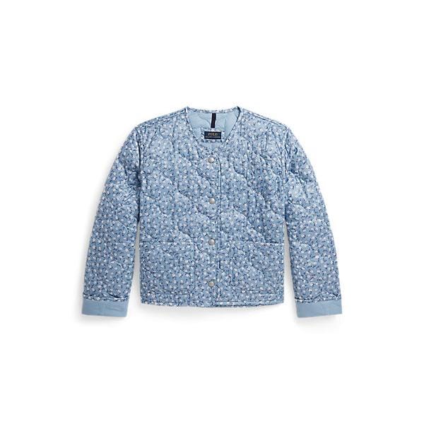 폴로 키즈 여아 7-16세 플로럴 퀼트 재킷(CWPOOTWG6020178400)