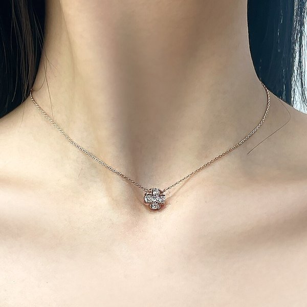 14K 메이 클로버 목걸이 NA0654