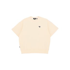 SMALL LOGO HALF SWEATSHIRTS [CREAM]