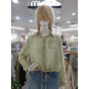 세이브존09 24S/S 카라넥 루즈핏 밑스트링포이트 숏 린넨 블라우스 MO5WB (S16854464)