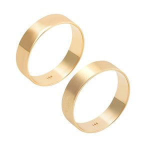 18K 평반지 유광 무광 옐로우골드 D타입