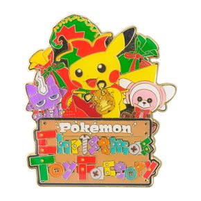 일본 포켓몬 센터 공식 로고 핀 Pokemon Christmas Toy Factory