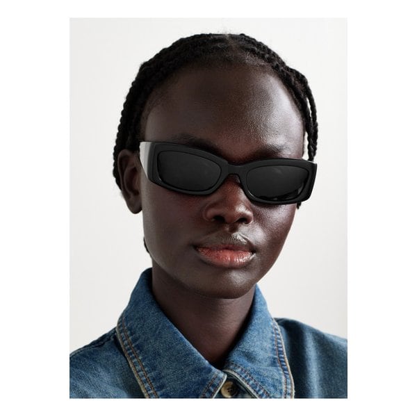 케이트 1989c 직사각 프레임 아세테이트 선글라스 블랙 1647597355954014