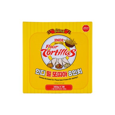 인디 밀 또띠아 8인치 360g X 3입(봉)