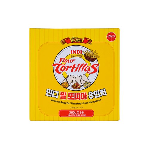 인디 밀 또띠아 8인치 360g X 3입(봉)