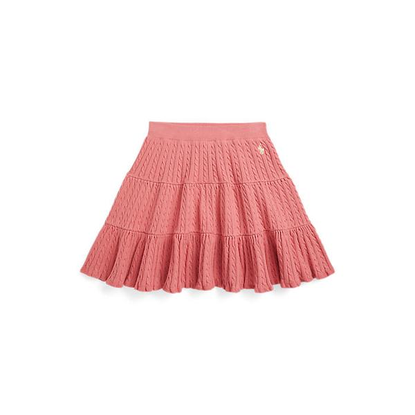 폴로 키즈 여아 7-16세 미니 케이블 티어드 코튼 스커트(CWPOSKTG6H20158650)