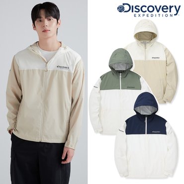 디스커버리 [24S/S] 디스커버리  DMWJ7A043  남성 아웃도어 컬러블럭 바람막이 자켓 방풍 재킷
