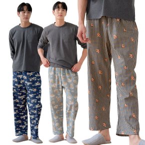 남성 순면 개버딘 9부 홈웨어 파자마 잠옷바지