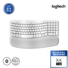 [볼트리시버 증정 이벤트]로지텍 코리아 WAVE KEYS FOR MAC 인체공학 무선 블루투스 키보드