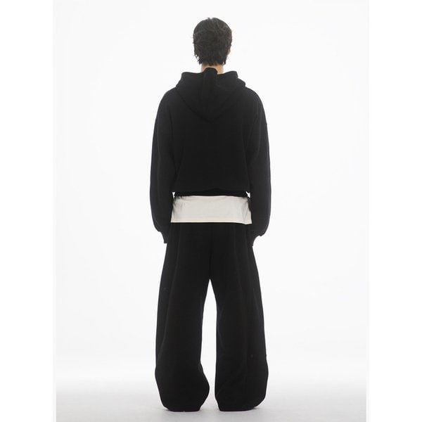 MWL OVER FIT HOODED ZIPUP - BLACK