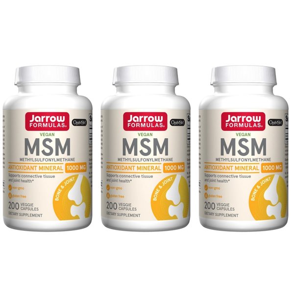 자로우 포뮬러스 MSM 1000mg 200캡슐 X 3통 식이유황