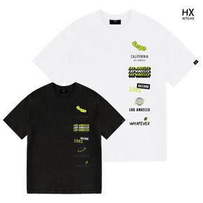[HX] 에이치엑스 오버핏 빅사이즈 반팔 티셔츠 HX1012